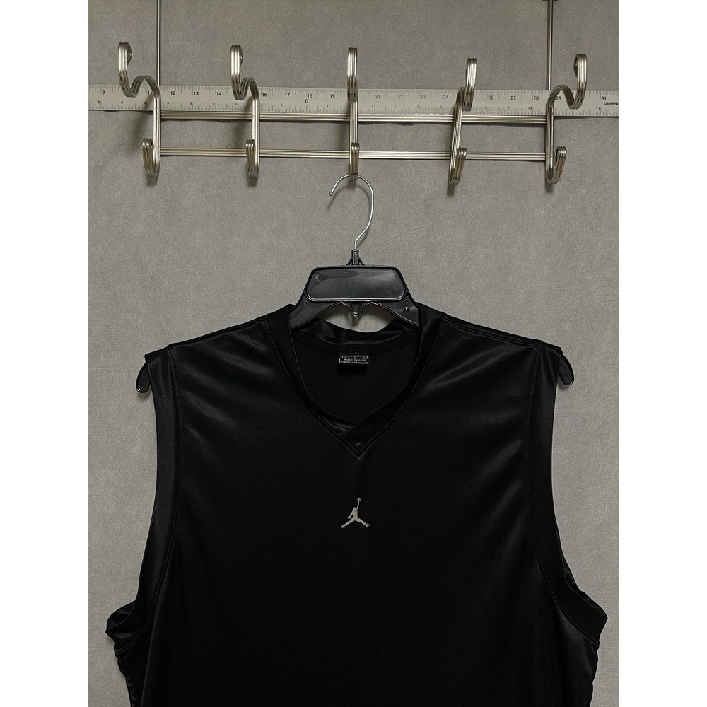 Nike Air Jordan Jersey Men L Black Basketball 20th Anniversary Sleeveless Shirt